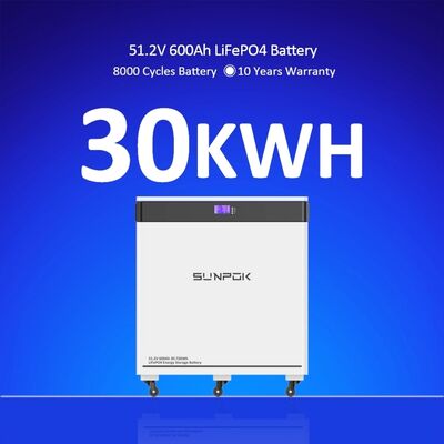 30kWh 32kWh LiFePO4 Battery 51.2V 600Ah 628Ah Lithium Ion Battery for Solar System