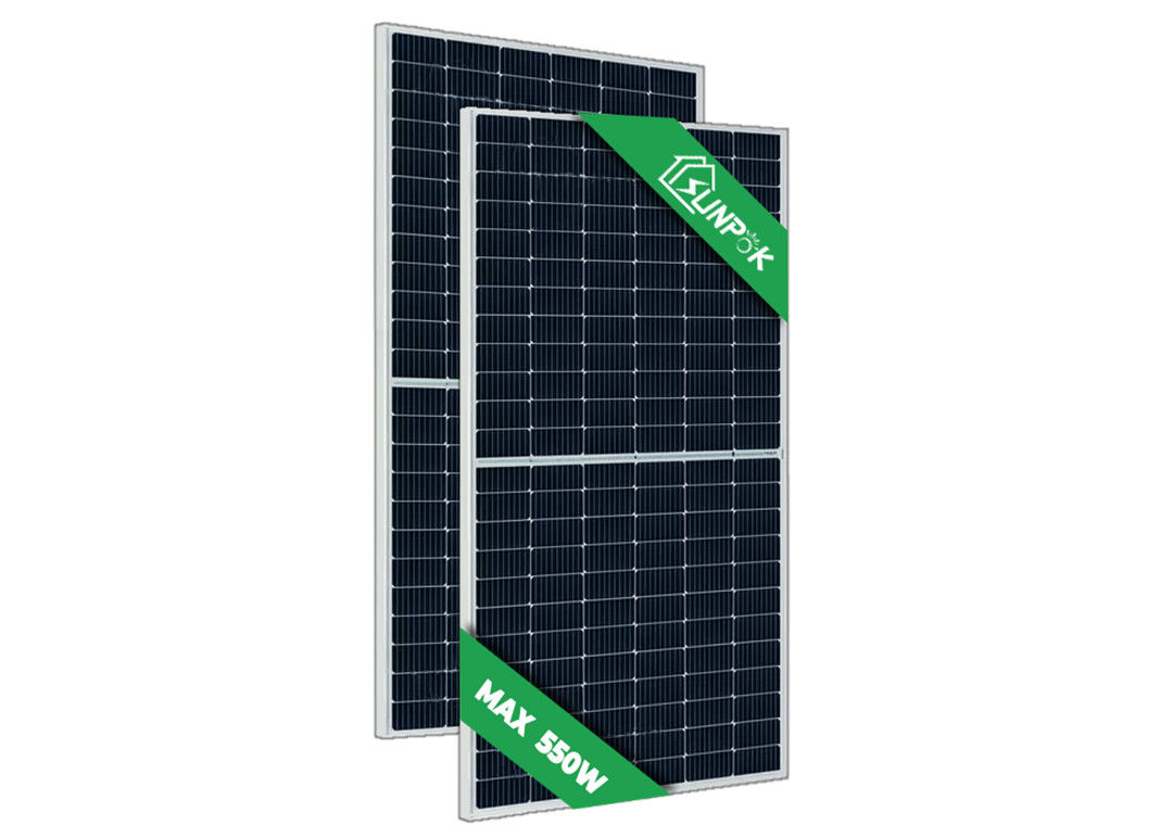Đen 450W 550W 600W Mono PV Panel Half Cell PV Module Silicon Solar Cells 12BB