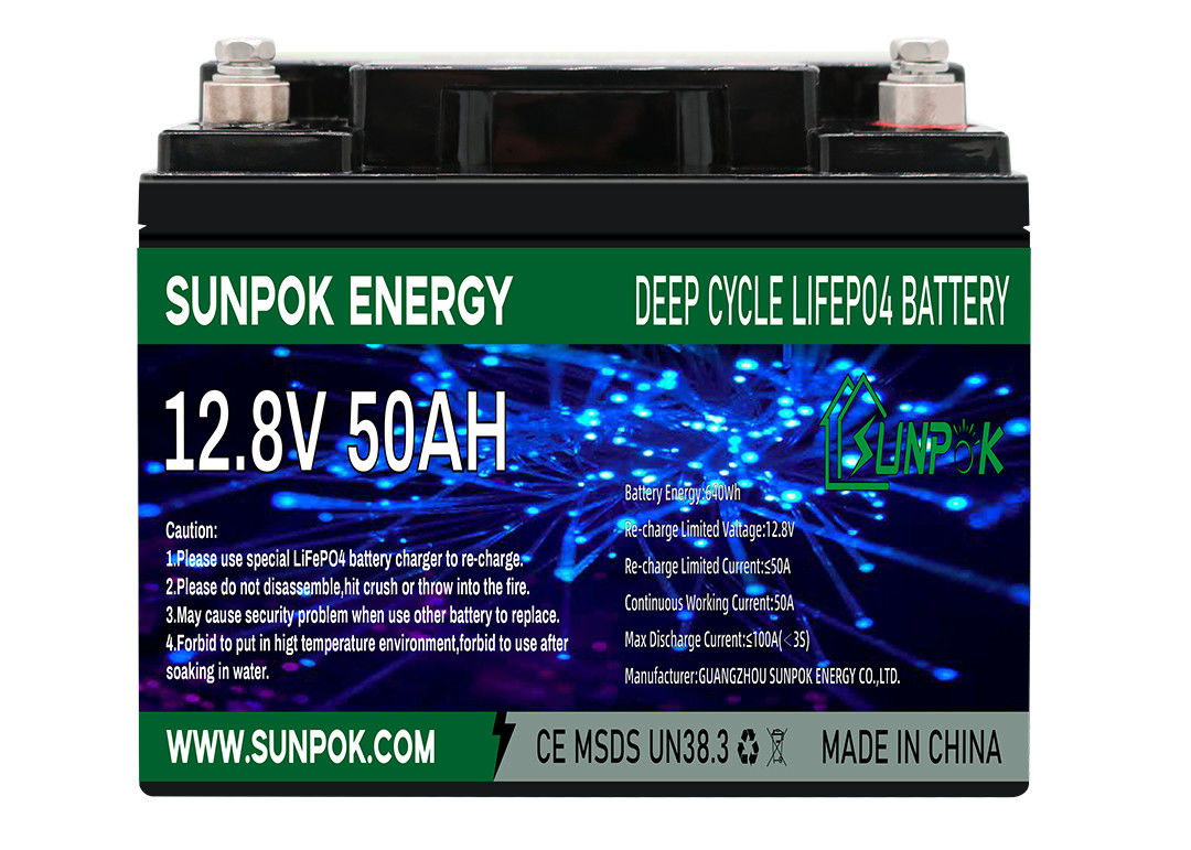 Pin chu kỳ sâu 12V 50Ah Lithium Ion để lưu trữ năng lượng mặt trời