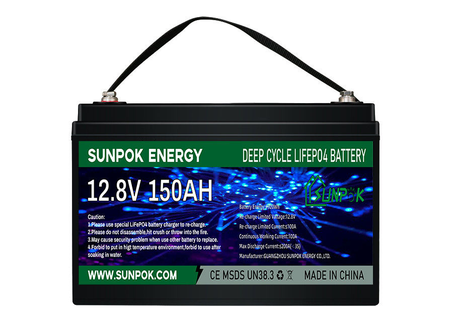 Pin LiFePo4 12V 100Ah chu kỳ sâu nhẹ cho RV với mô-đun Bluetooth