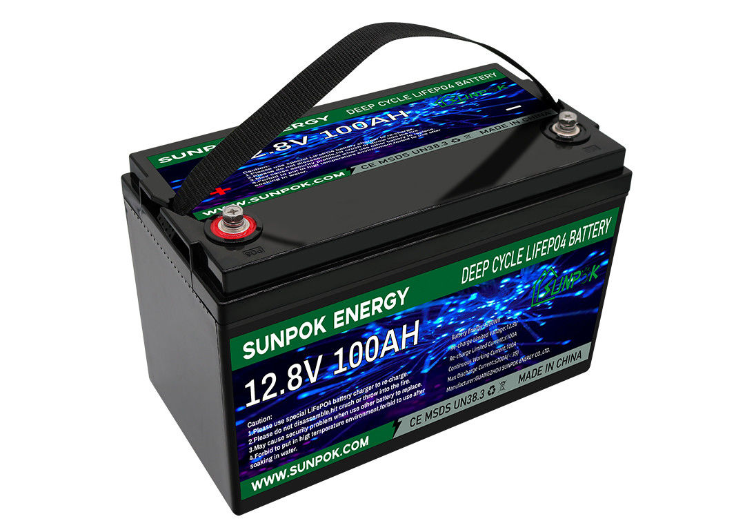 Pin LiFePo4 12V 100Ah chu kỳ sâu nhẹ cho RV với mô-đun Bluetooth