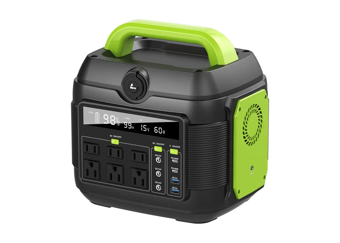 Trạm di động Power Bank Pin lithium 600w với máy phát điện năng lượng mặt trời Ac Dc Type C Pd