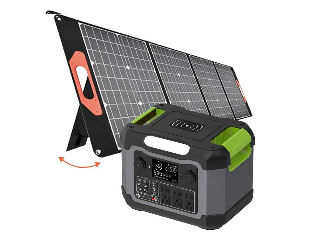 Cắm trại ngoài trời Máy phát điện năng lượng mặt trời 1200W 500w Sạc năng lượng mặt trời Trạm phát điện di động
