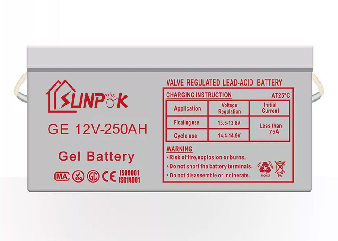 Subpok Pin sạc năng lượng mặt trời chu kỳ sâu 12v 250ah 200ah 100ah Pin gel chu kỳ sâu