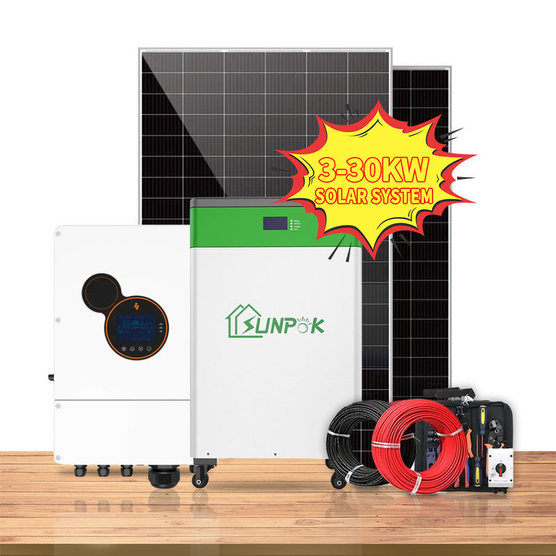 Home Hybrid Solar System Kit 5kw 6kw 8kw 10kw Hybrid Inverter Off Grid Hệ thống năng lượng mặt trời hoàn chỉnh