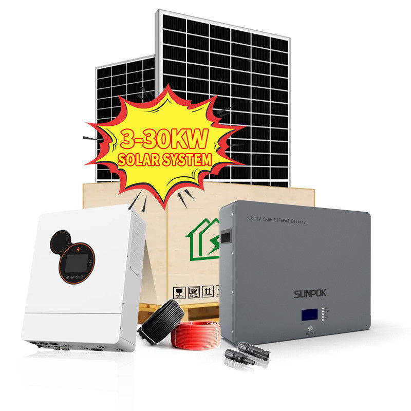 Màn hình LCD ODM Bộ hệ thống năng lượng mặt trời kết hợp Tắt lưới Hệ thống năng lượng mặt trời kết hợp