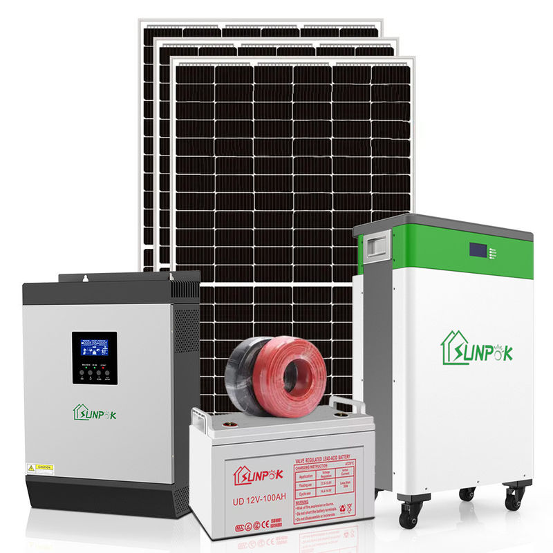 Hệ thống năng lượng mặt trời tại nhà Sunpok Nhà sử dụng năng lượng mặt trời 10kw 1KW 3KW 5KW 10KW lắp đặt năng lượng mặt trời dân dụng