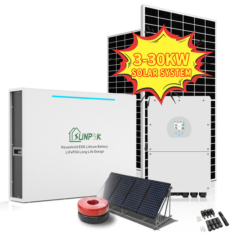 Hệ thống điện gió mặt trời lai tắt lưới 5Kw 8Kw 10Kw 12Kw Hệ thống điện gia đình nối lưới