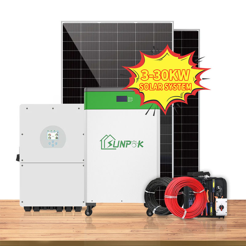 Hệ thống năng lượng mặt trời gia đình 3KW Bộ hoàn chỉnh Loại pin lithium