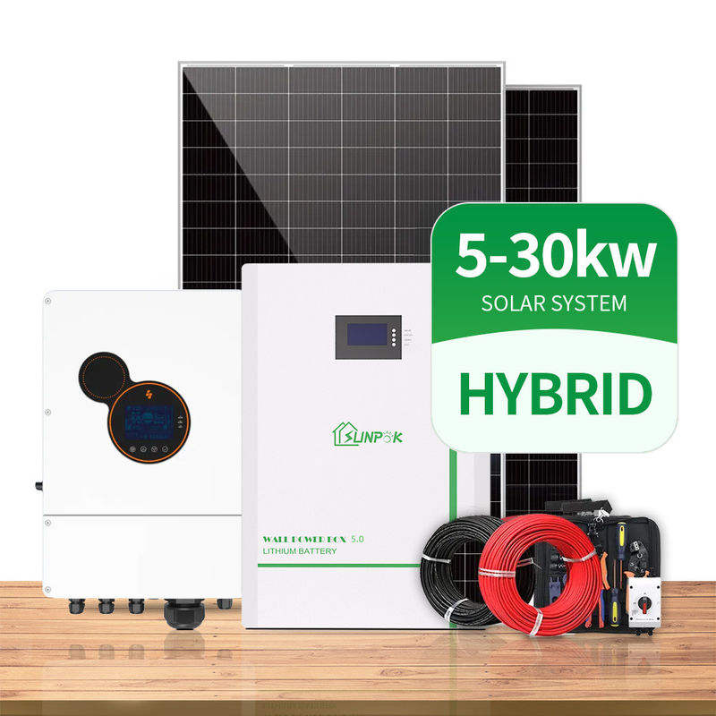 Trên lưới / Tắt lưới Biến tần lai 3kw 5kw 6kw 8kw 10kw Hệ thống năng lượng mặt trời nối lưới 24 Volt