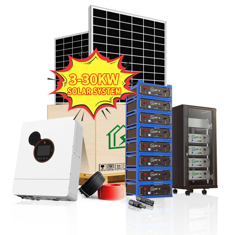 Hệ thống năng lượng mặt trời dân dụng PERC 20Kw 30Kw 50Kw 100Kw 150Kw Hệ thống lai biến tần năng lượng mặt trời