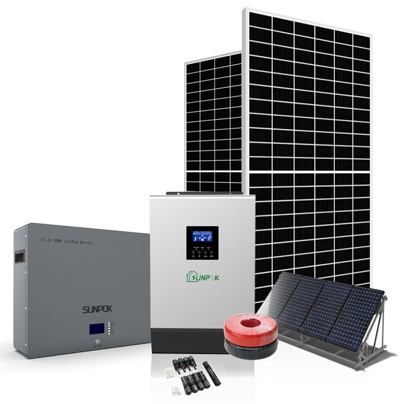 Hệ thống lưu trữ pin năng lượng mặt trời MSDS 3kw 5kw 6kw 8kw 10kw 24v Hệ thống năng lượng mặt trời nối lưới