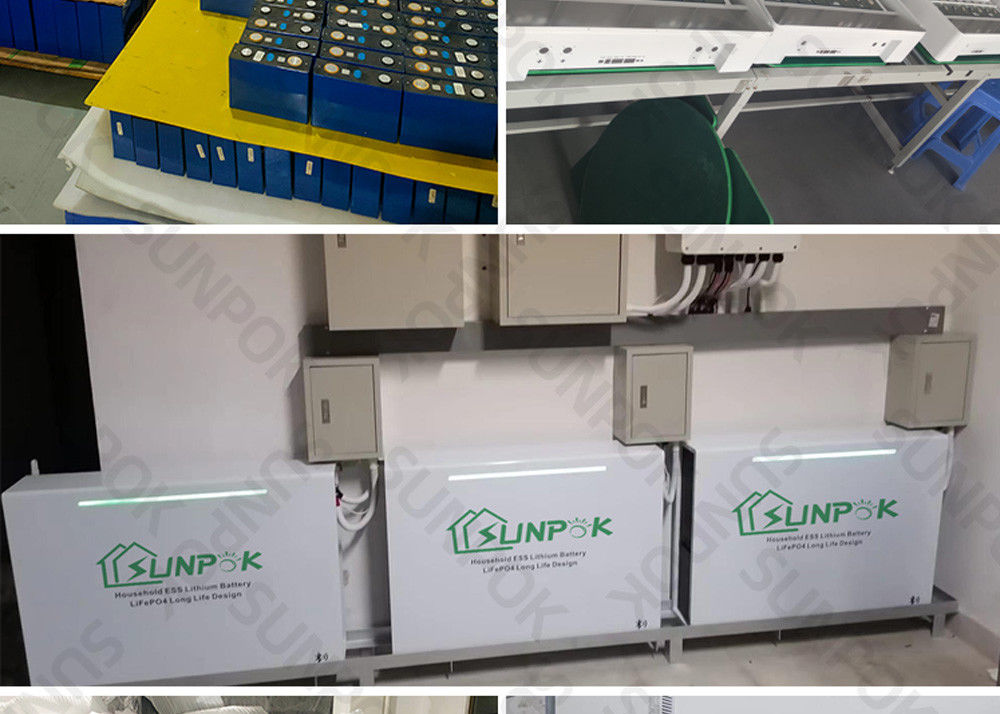 Hệ thống lưu trữ điện tại nhà màu trắng 48V 100Ah 200Ah 5kwh 10kwh 20kwh Li Ion Battery Bank