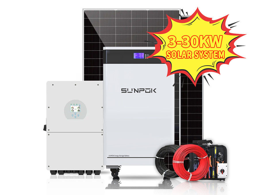 EU US Hệ thống năng lượng mặt trời lai 50kw 10kw 15kw Cho nhà 20kw 30kw Hệ thống năng lượng mặt trời công nghiệp