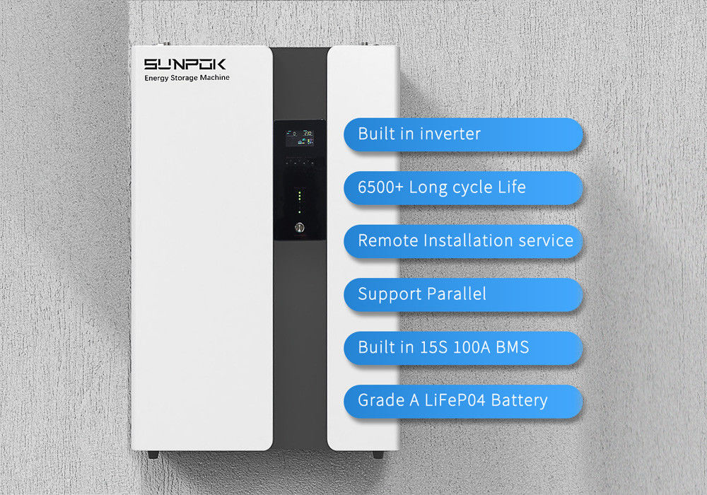 Off-Grid tất cả trong một nhà kho ESS EU Xây dựng trong 5,12Kwh 50Ah 200Ah 100Ah 51.2V 5kw pin biến tần