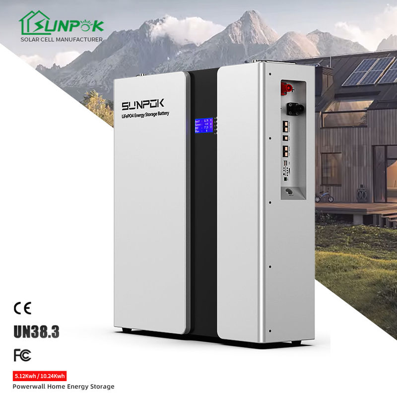 Bức tường mặt trời gắn 48v 50ah 100ah 150ah 200ah Lưu trữ năng lượng Bức tường năng lượng 5kw 10kw Lifepo4 pin lithium ion