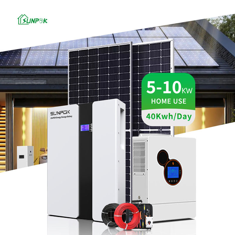 Hệ thống năng lượng mặt trời 3kw 5kw 10kw 12kw 15kw Hybrid Off Grid Toàn bộ tấm pin mặt trời