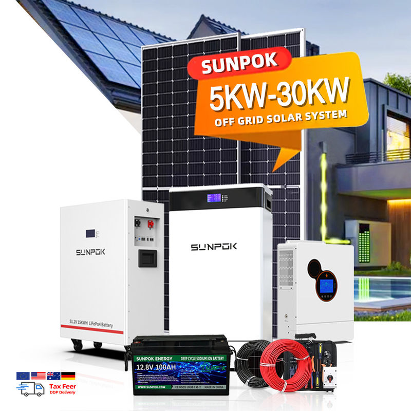 Hệ thống năng lượng mặt trời ngoài lưới 6Kw 10Kw 15Kw 20Kw 10000W Hệ thống năng lượng mặt trời lai