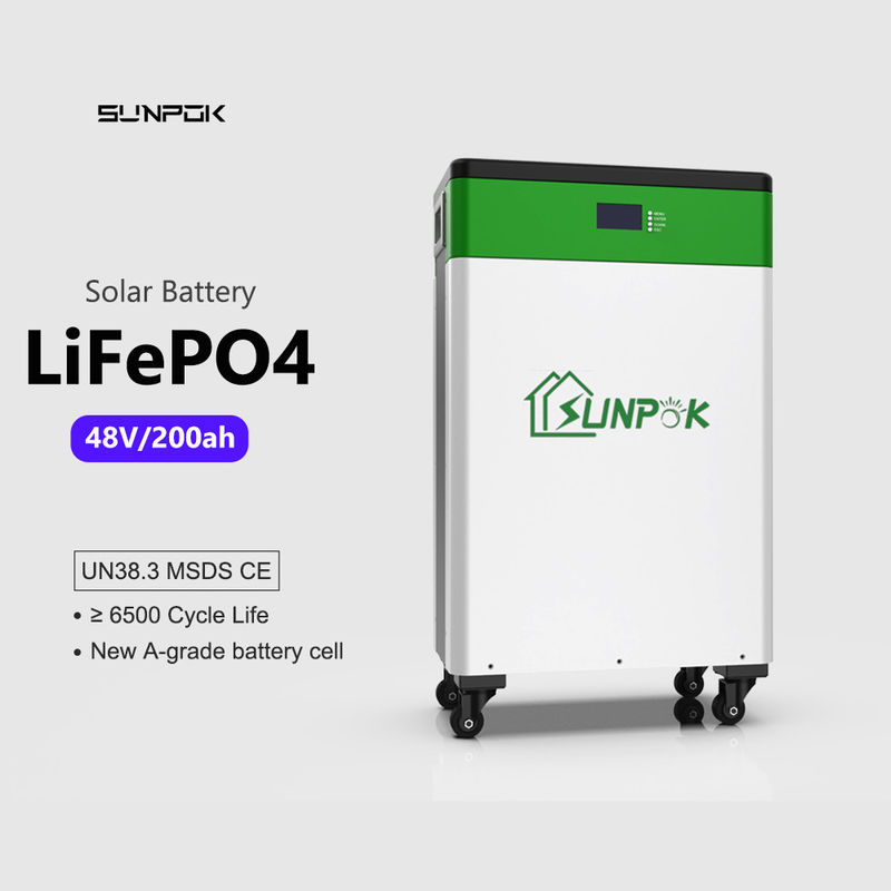 Chu kỳ sâu LiFePO4 pin ion lithium mặt trời 10kwh 48v 200ah Hệ thống năng lượng mặt trời gia đình