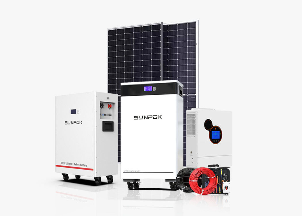 Home Hệ thống Mặt trời 30kw Toàn bộ 10kw 15kw Hệ thống đảo ngược Pin lithium Năng lượng mặt trời công nghiệp