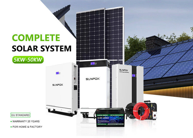 Hệ thống năng lượng mặt trời cho gia đình ngoài lưới điện Bộ đầy đủ 10kw 15kw 20kw Hệ thống lưu trữ năng lượng pin