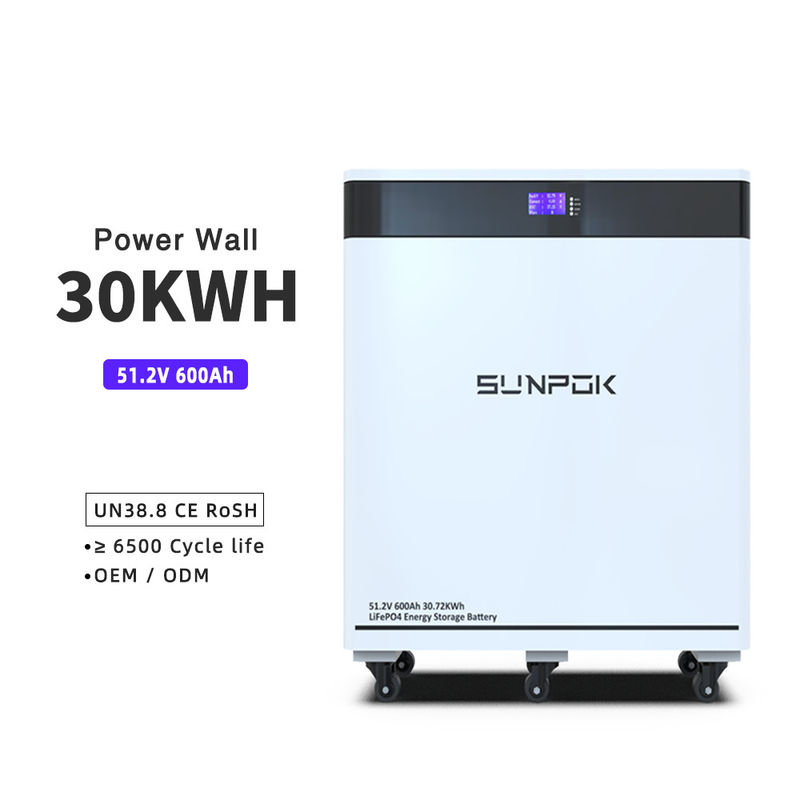 48V 600Ah Lithium Lifepo4 Lipo4 pin 51.2V 30Kwh Lưu trữ năng lượng 30Kw pin cho hệ thống năng lượng mặt trời