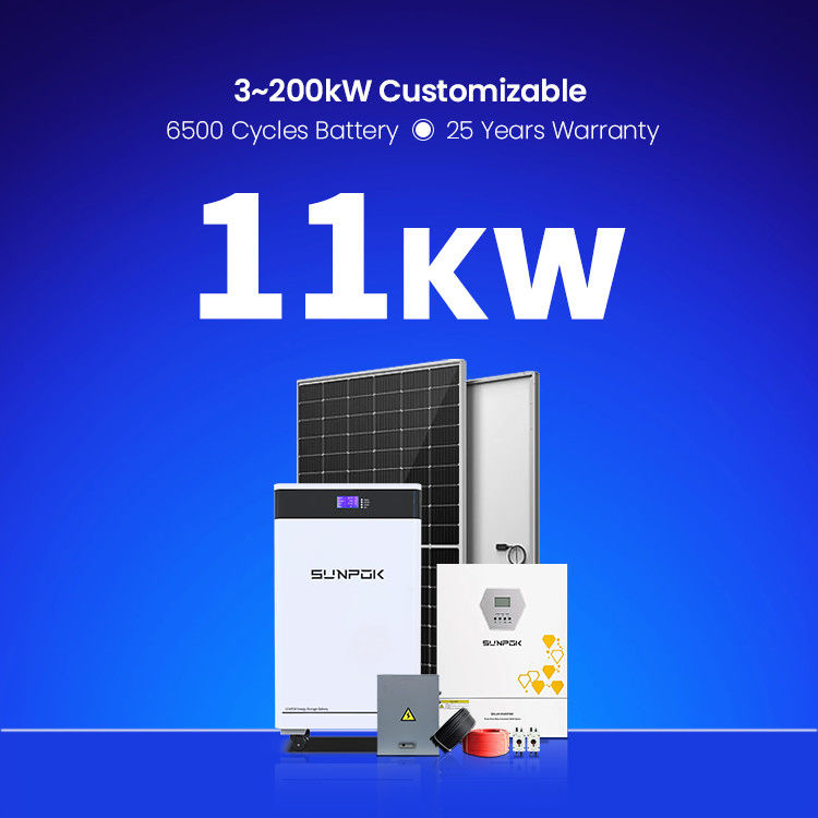 Nhà sử dụng Hệ thống năng lượng mặt trời 3KW 6KW 11KW 22KW Phân phối Phân tích mặt trời ngoài lưới