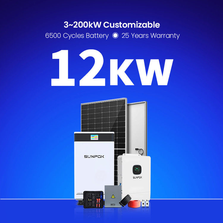 5Kw 10Kw 12Kw 15Kw 18Kw 20Kw 25Kw 30Kw Off Grid Hệ thống năng lượng mặt trời