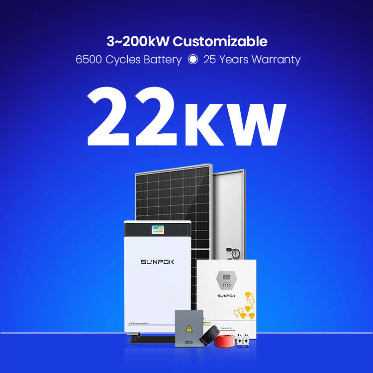 Hệ thống năng lượng mặt trời hoàn chỉnh 10KW 3.5kw 6.2kw 11kw 22kw Bộ bảng điều khiển năng lượng mặt trời lai Off Grid Hệ thống năng lượng mặt trời gia đình