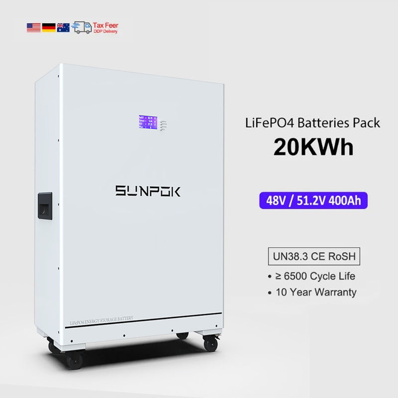 48V 400Ah 20Kwh Lưu trữ năng lượng gia đình Pin mặt trời đa chức năng Lithium Ion Lifepo4 400Ah 20Kwh Năng lượng mặt trời đa chức năng