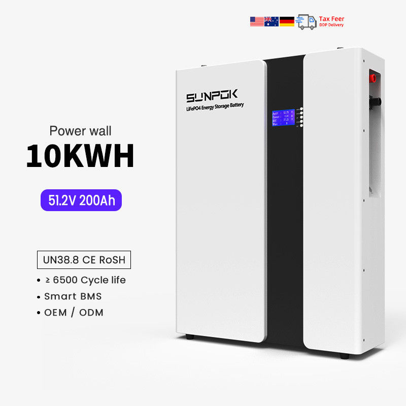 Lifepo4 pin 48V 51.2V 10KWH pin lithium gắn tường 48Volt 200ah pin lithium ion Solaire cho hệ mặt trời