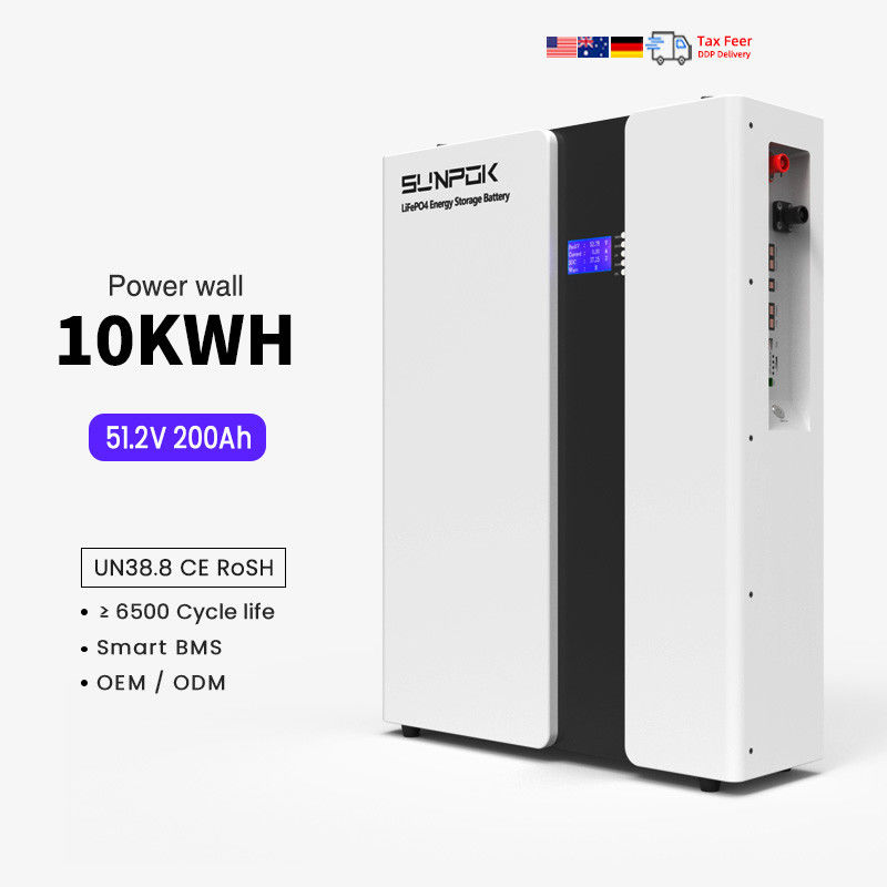 Nhà điện 48V 200Ah Lithium Ion pin 10Kwh LiFePo4 pin Smart BMS Hệ thống mặt trời 51.2V 100Ah pin lưu trữ năng lượng