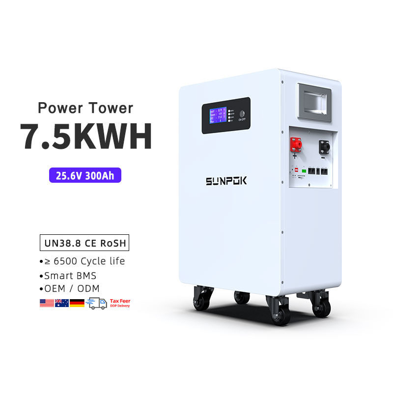 2025 Thiết kế mới 7.5Kwh pin 24V 300 pin lithium ion 300Ah pin lithium 300Ah hệ thống lưu trữ năng lượng mặt trời