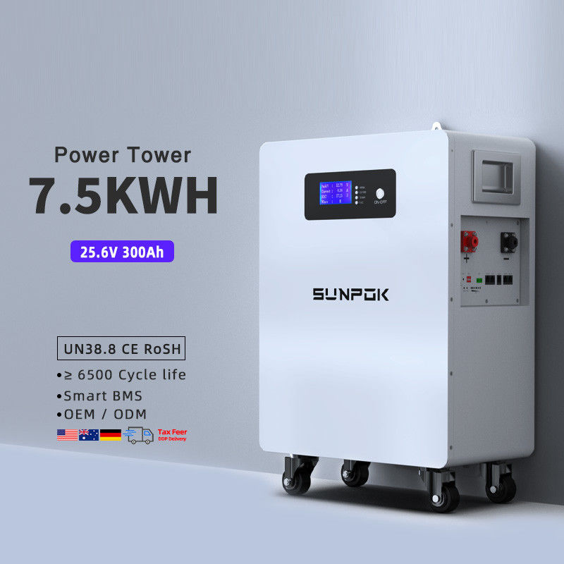 Chất lượng cao 24V pin lithium-ion 300Ah 7.5Kwh Lifepo4 24V 300Ah pin mặt trời trên mái nhà với pin lưu trữ