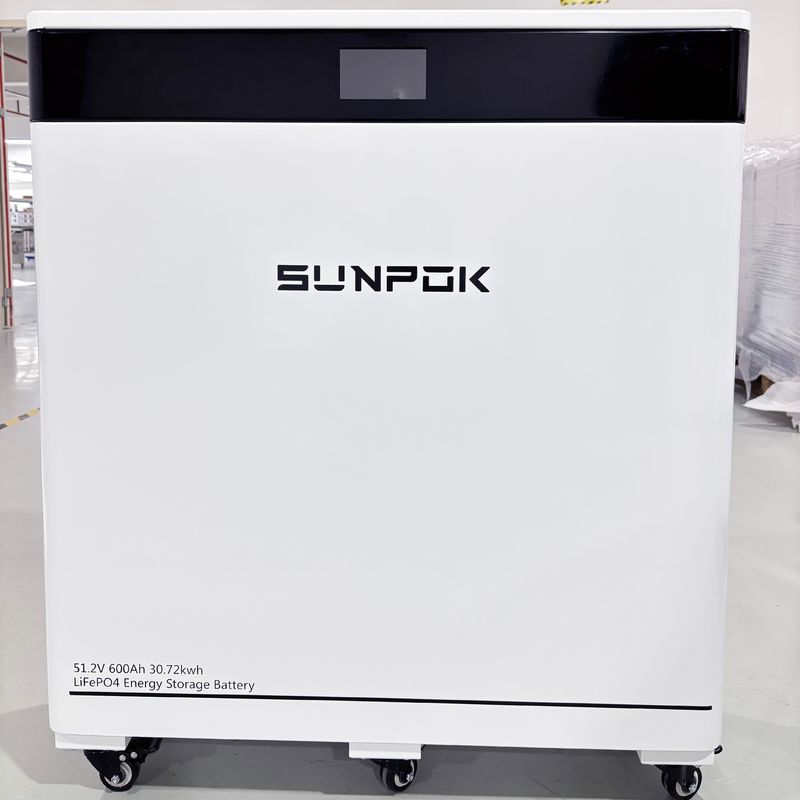 51.2v 600ah Lifepo4 48v pin 30kwh Lithium pin với bánh xe cho năng lượng mặt trời hệ thống lưu trữ pin