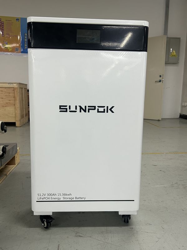 Hệ thống năng lượng mặt trời gia đình 16Kwh với pin 15Kwh Lithium có bánh xe 51.2V 314Ah 300Ah 48V Pin lưu trữ năng lượng Lithium cho gia đình