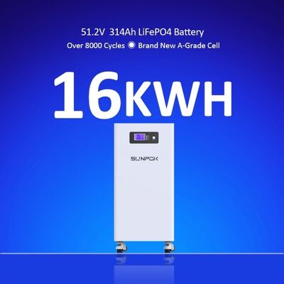 Lưu trữ năng lượng gia đình LiFePO4 Bộ pin 51.2V 300Ah 15.36kwh Hệ thống lưu trữ năng lượng gia đình Pin lưu trữ năng lượng mặt trời