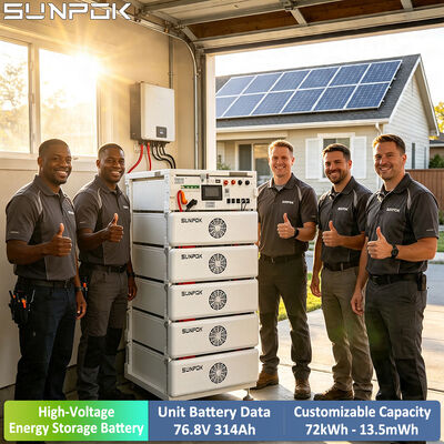 SUNPOK Lifepo4 Home pin 76.8V 314AH pin lithium ion gói pin lưu trữ năng lượng cao