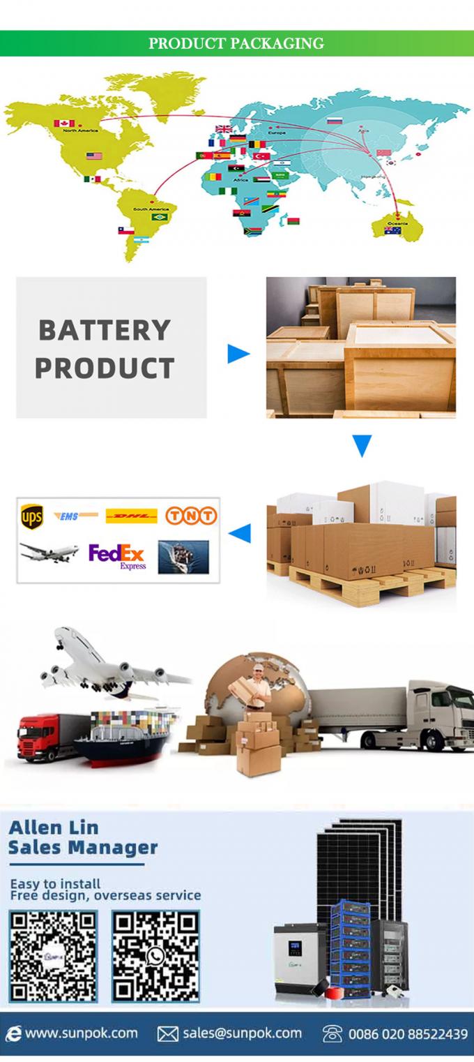 Hệ thống lưu trữ năng lượng gia đình gắn sàn pin mặt trời lithium Lifepo4 di động 51.2V 600Ah 30KWh 8000 chu kỳ mới 9