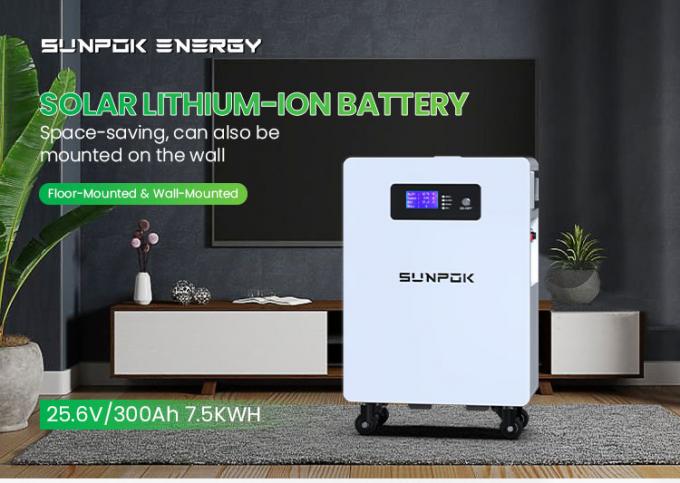 2025 Thiết kế mới 7.5Kwh pin 24V 300 pin lithium ion 300Ah pin lithium 300Ah hệ thống lưu trữ năng lượng mặt trời 0